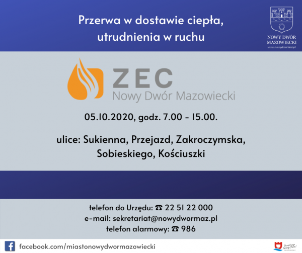 Przerwa w dostawie ciepła, utrudnienia w ruchu