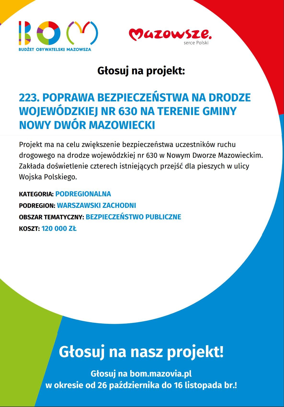 Głosuj na nowodworski projekt w Budżecie Obywatelskim Mazowsza