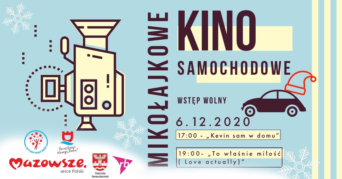 Mikołajkowe Kino Samochodowe. 