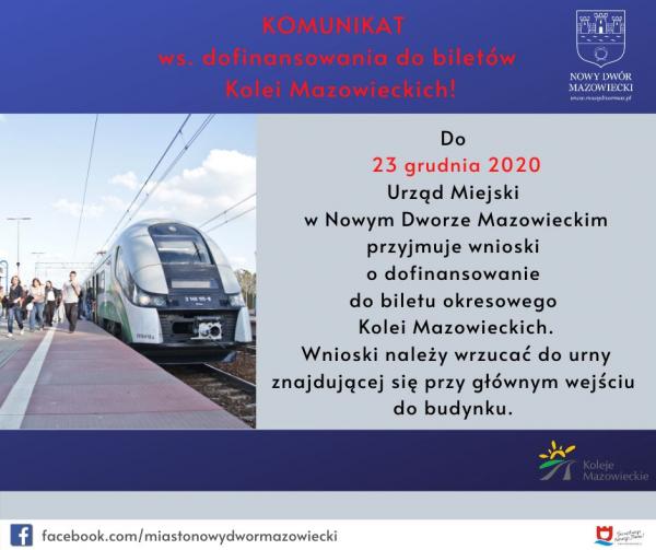 Dofinansowanie do biletu okresowego- infografika