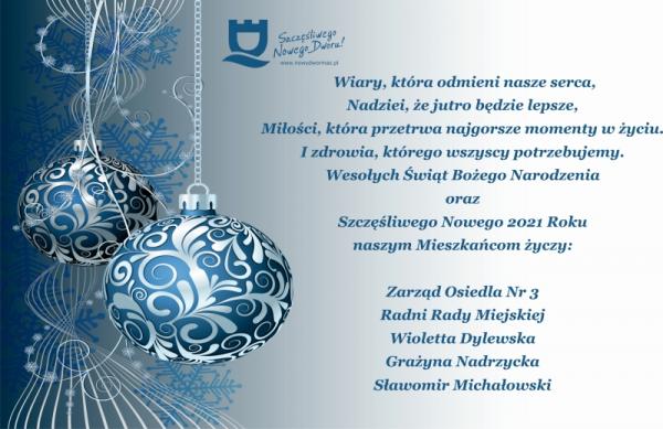 Życzenia świąteczne od ZO3