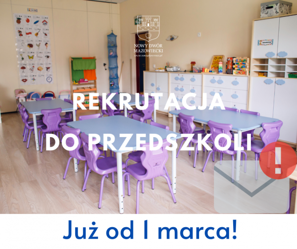 Rekrutacja do przedszkoli. Już od 1 marca!