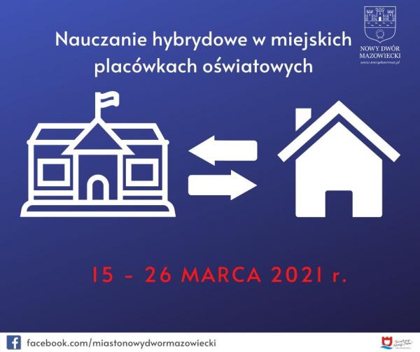 Informacja nt. nauczania hybrydowego w miejskich placówkach oświatowych!