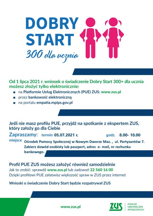 Od 1 lipca 2021 r. wniosek o świadczenie Dobry Start 300+ dla ucznia możesz złożyć tylko elektronicznie.