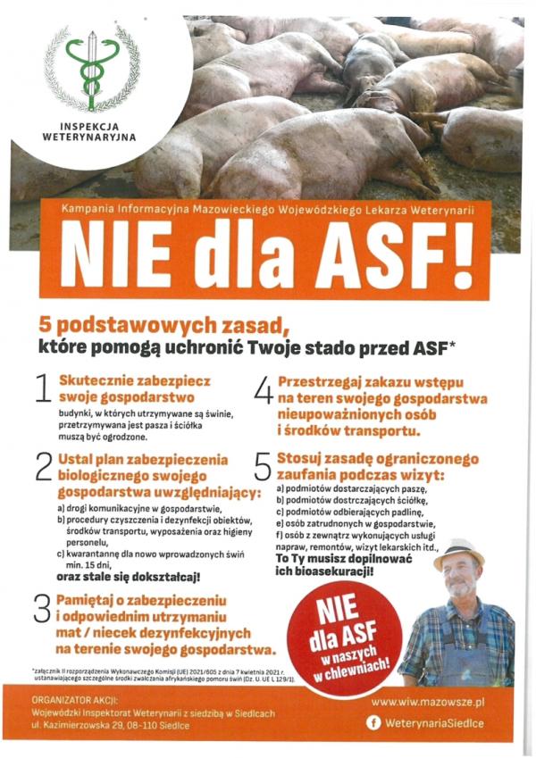 Nie dla ASF! 5 podstawowych zasad, które pomogą uchronić Twoje stado przed ASF.