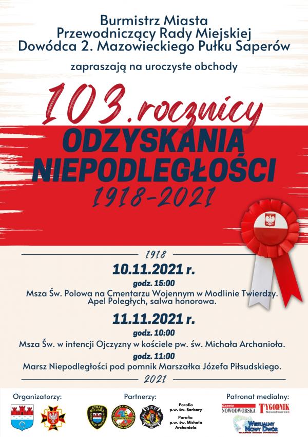 Obchody 103. rocznicy odzyskania niepodległości!