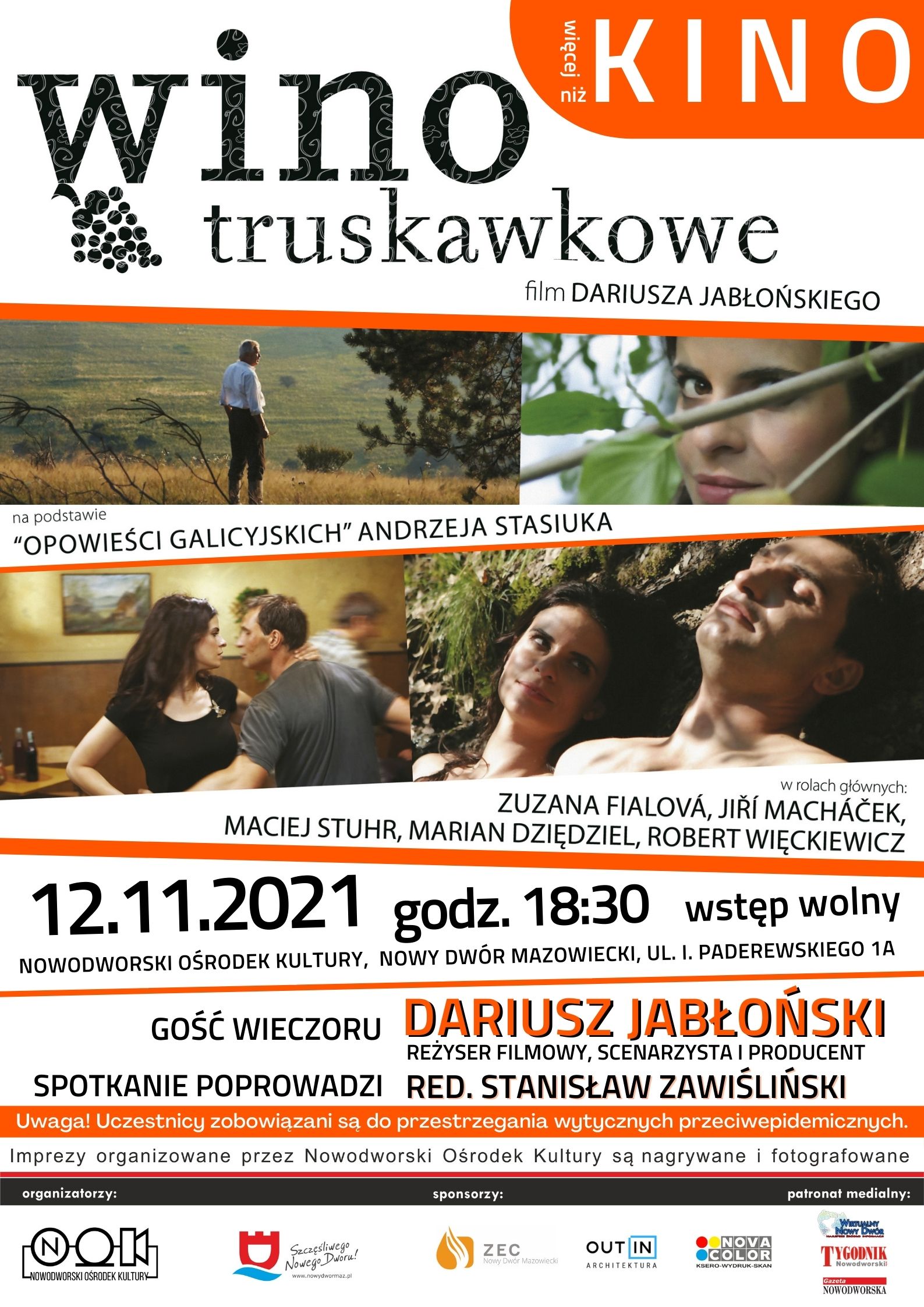 Więcej niż Kino - "Wino truskawkowe" - plakat informacyjny