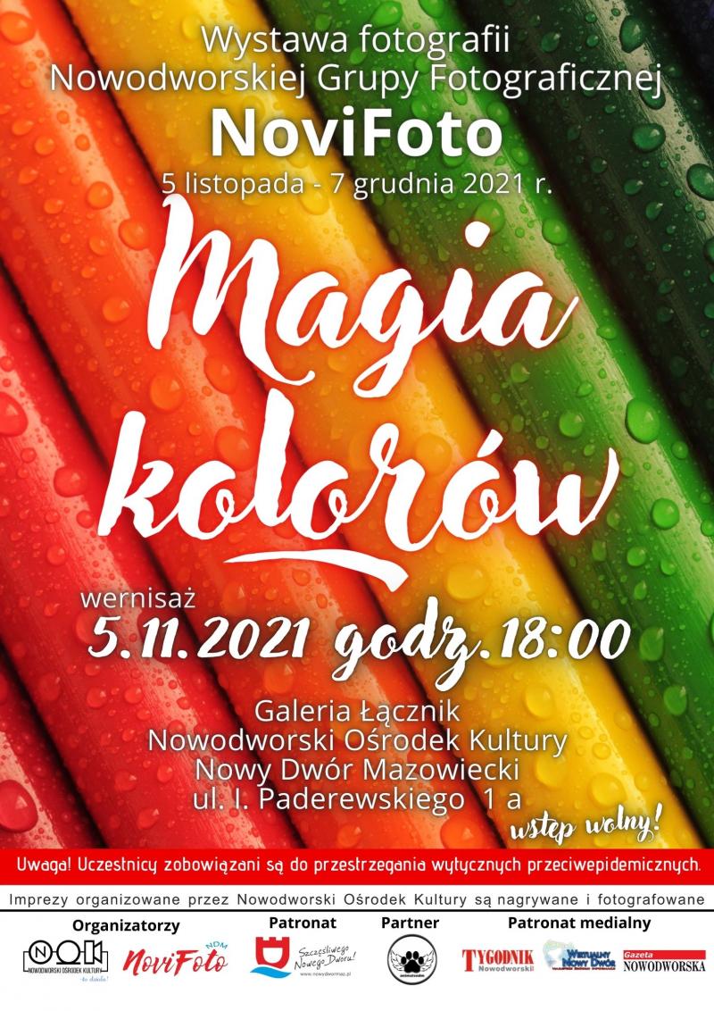 „Magia kolorów” - wystawa fotografii NoviFoto w NOK - Plakat informacyjny