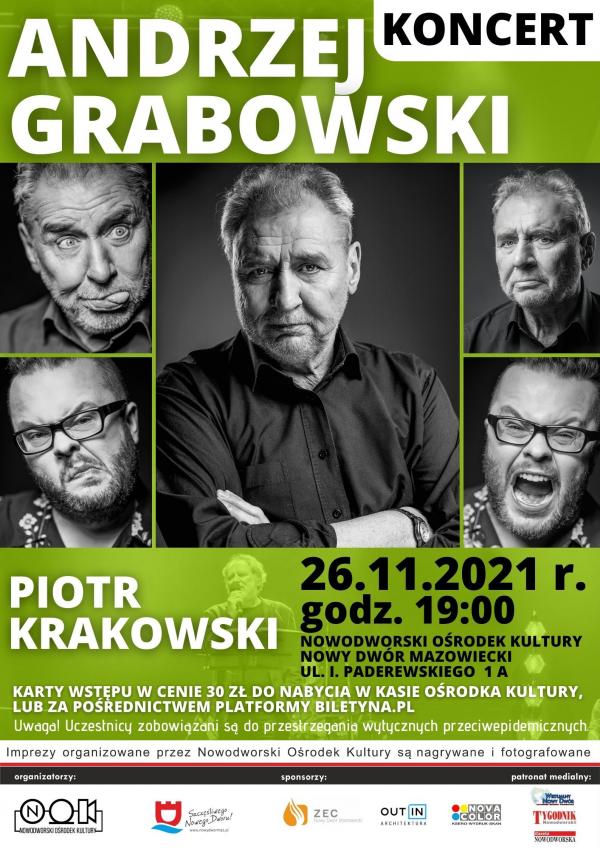 Andrzej Grabowski i Piotr Krakowski - koncert - plakat informacyjny